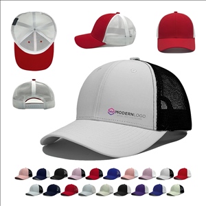Two-Tone Polyester-Nylon Adjustable Unisex Trucker Cap